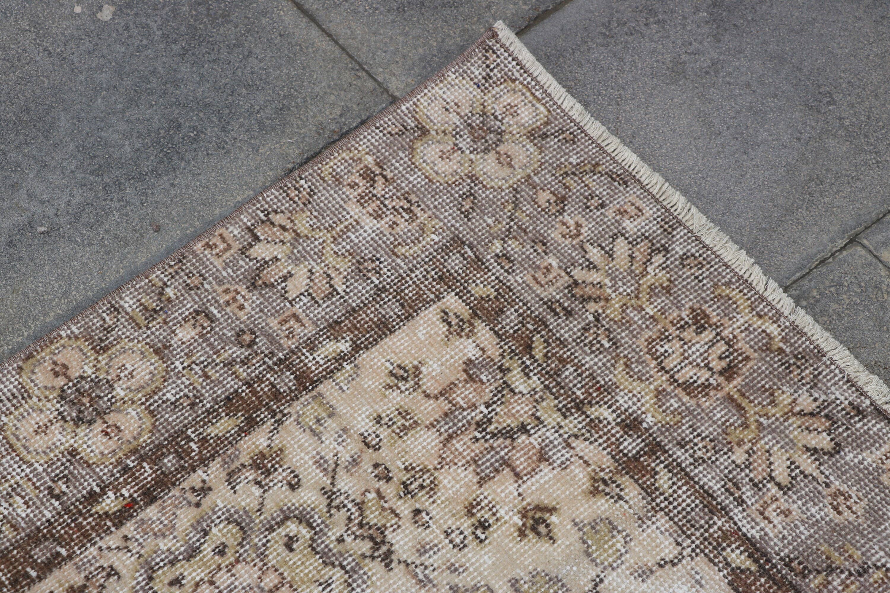 66" x 102" Vintage Turkish Anatolian Oushak Wool Rug