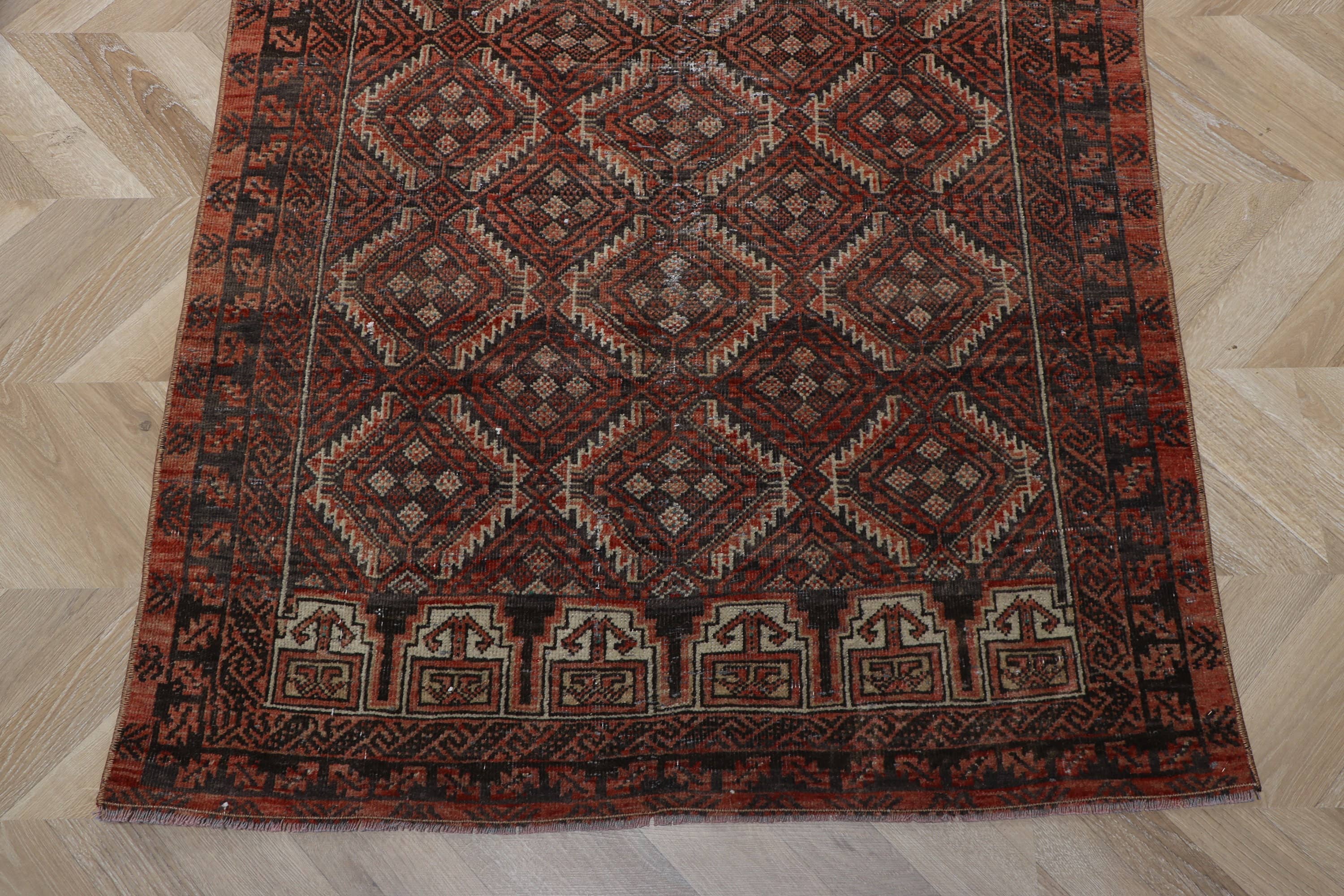 Antique Oushak Rug 3x6.5 ft