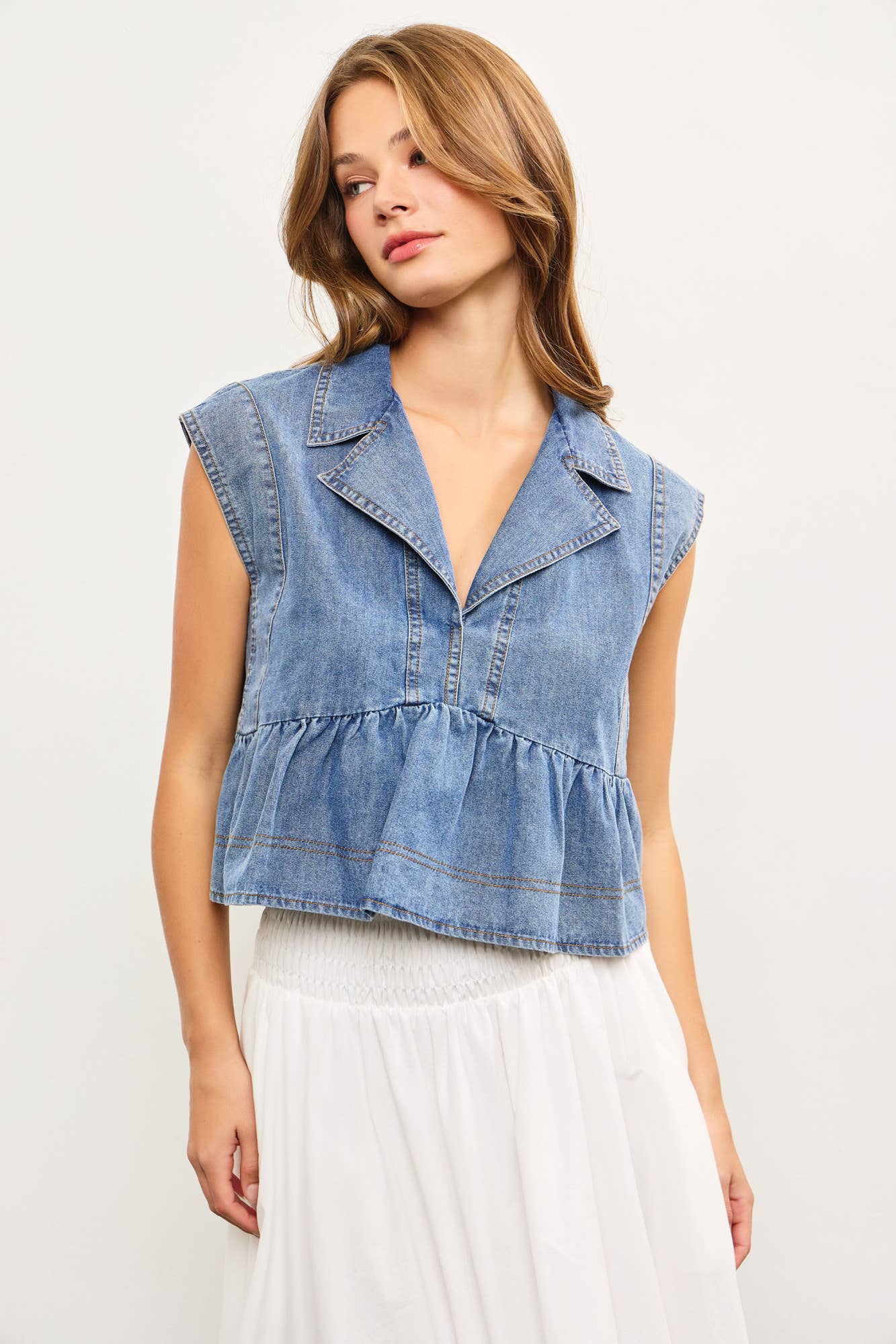 Daphne Denim Top