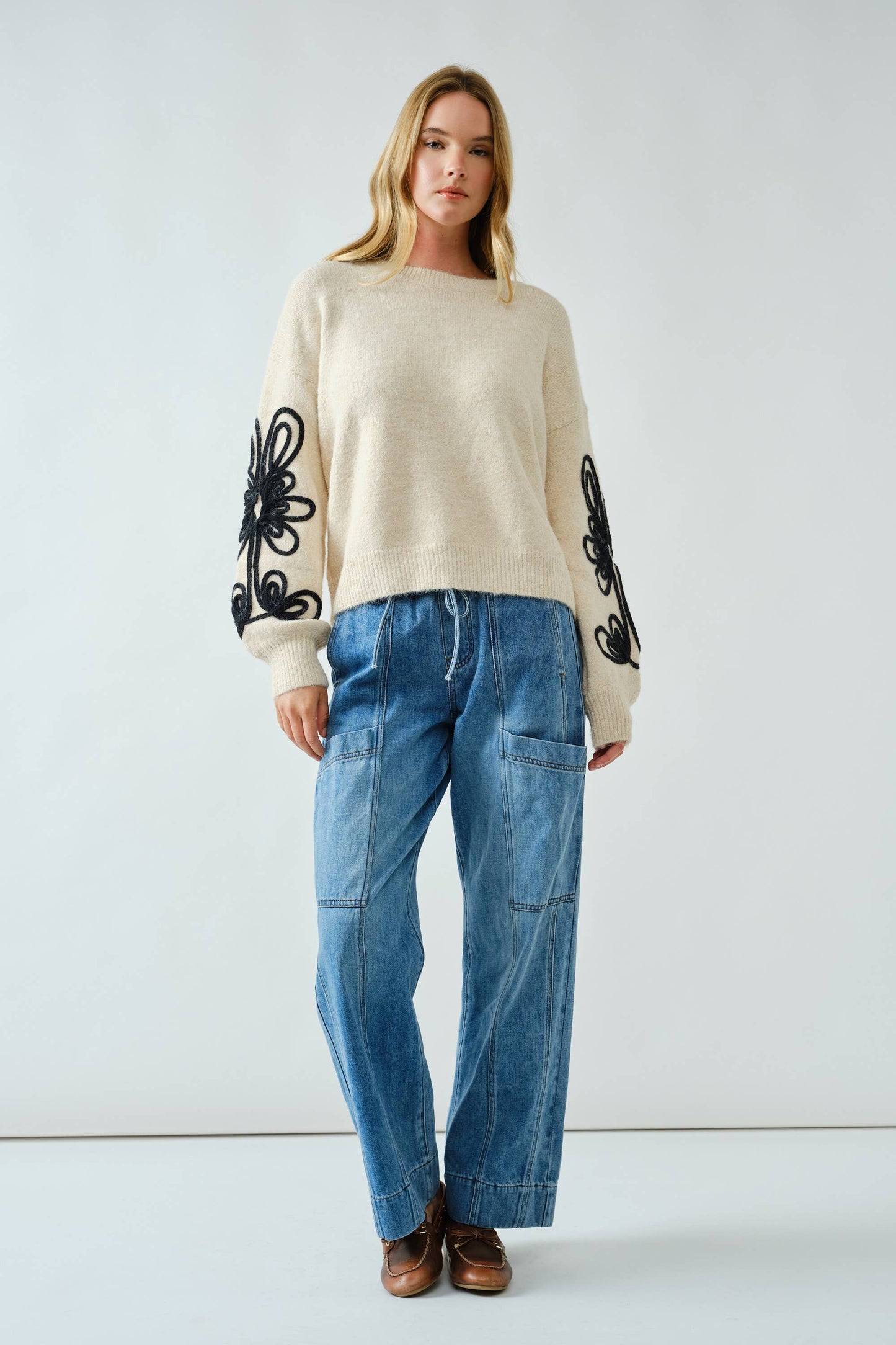 Petal Sleeves Sweater
