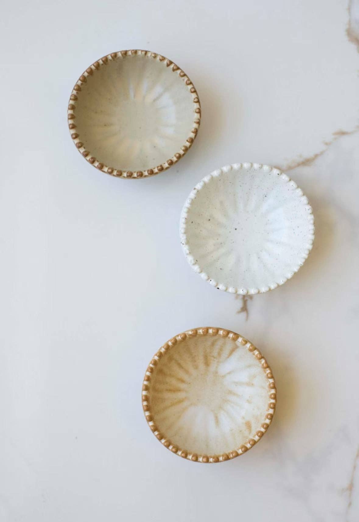 Ruffled Ceramic Bowls
