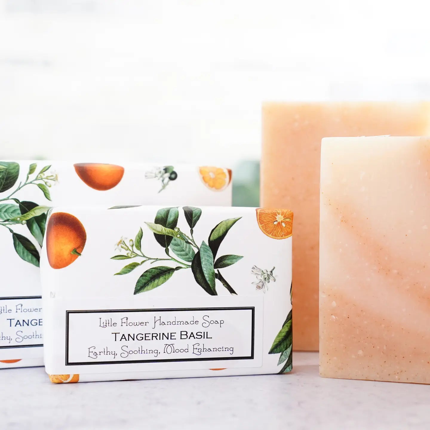 Tangerine Basil Handmade Soap