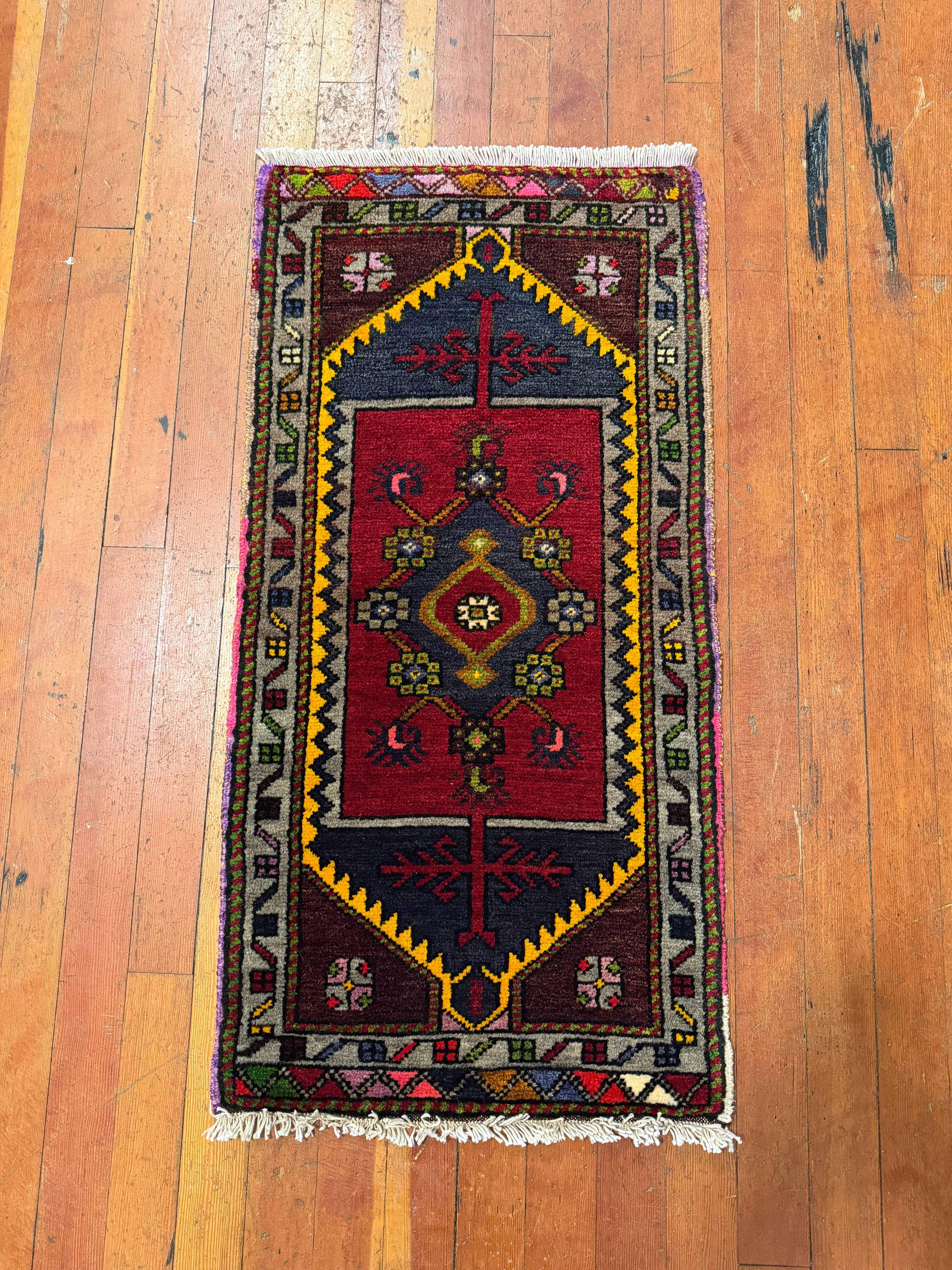 Vintage Turkish Mini Rug