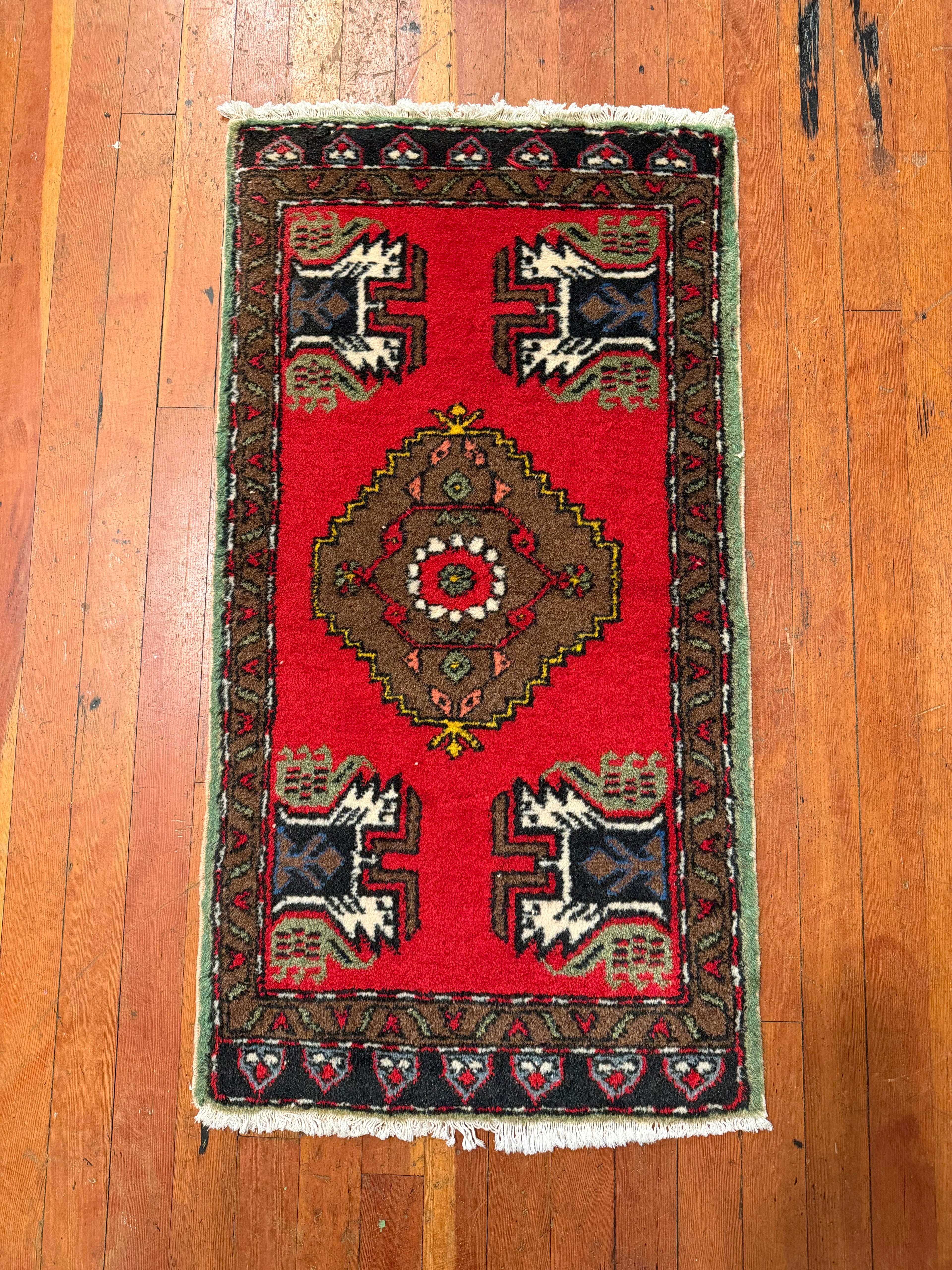 Vintage Turkish Mini Rug