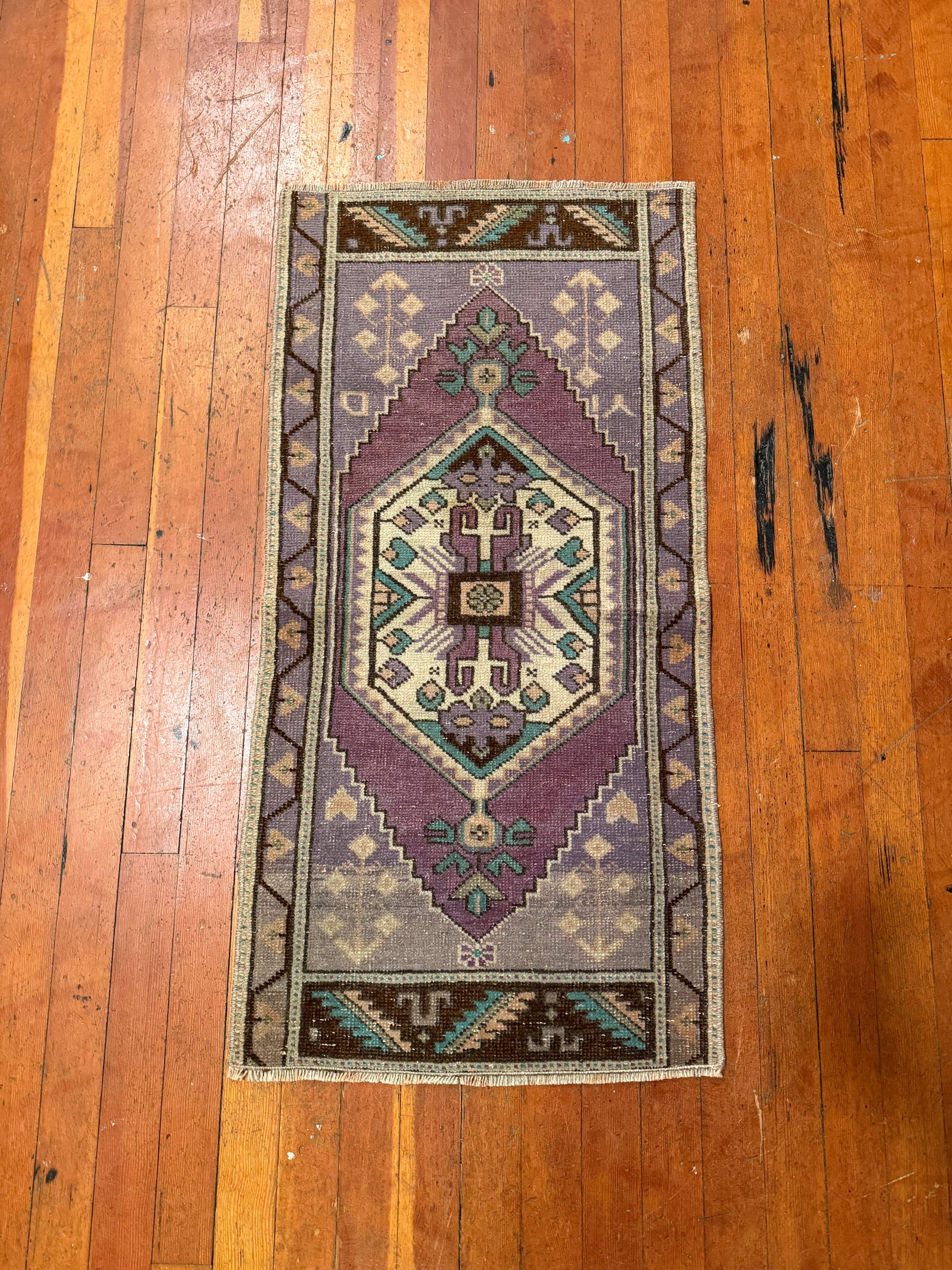 Vintage Turkish Mini Rug