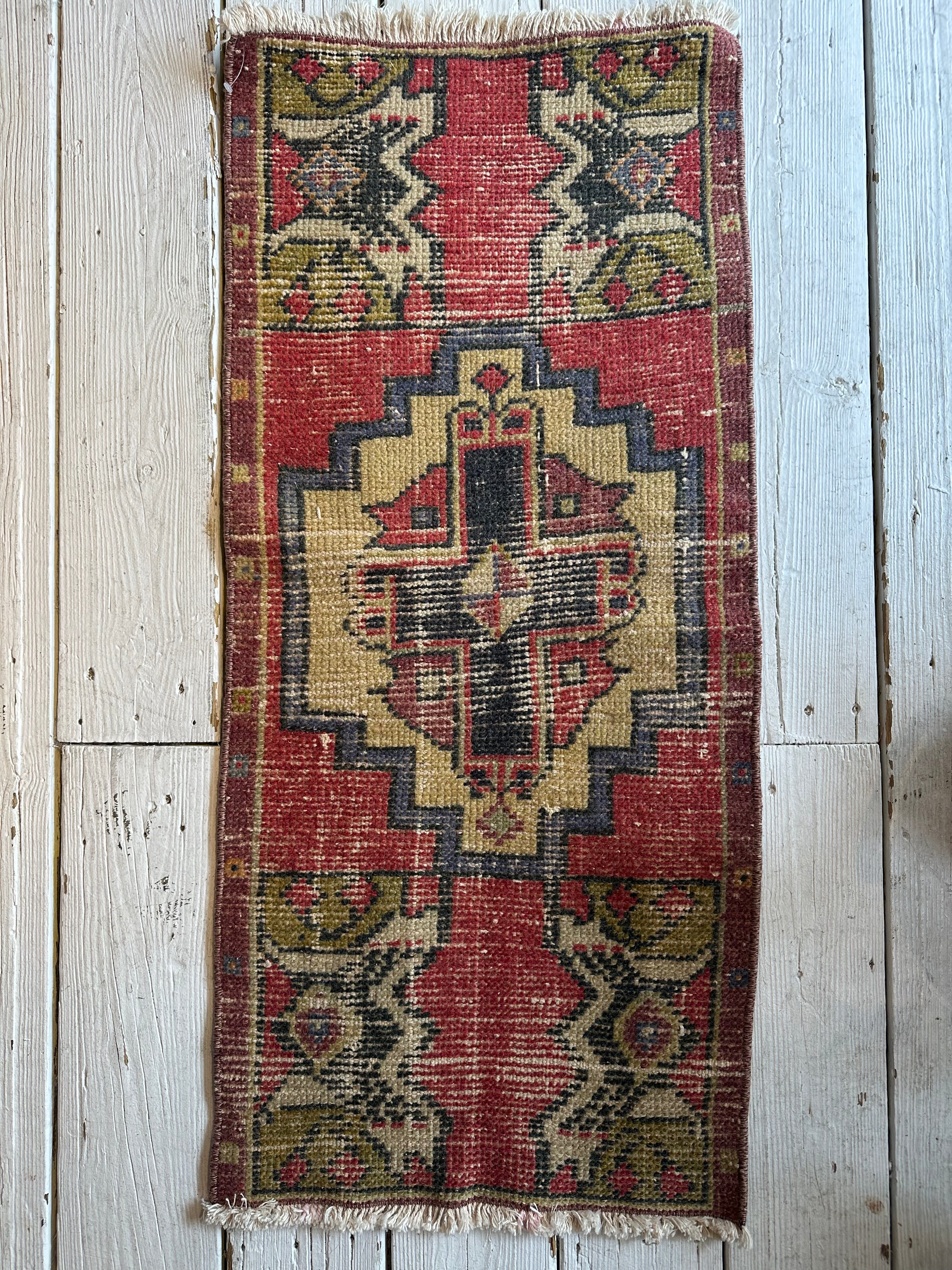 Vintage Turkish Mini Rug
