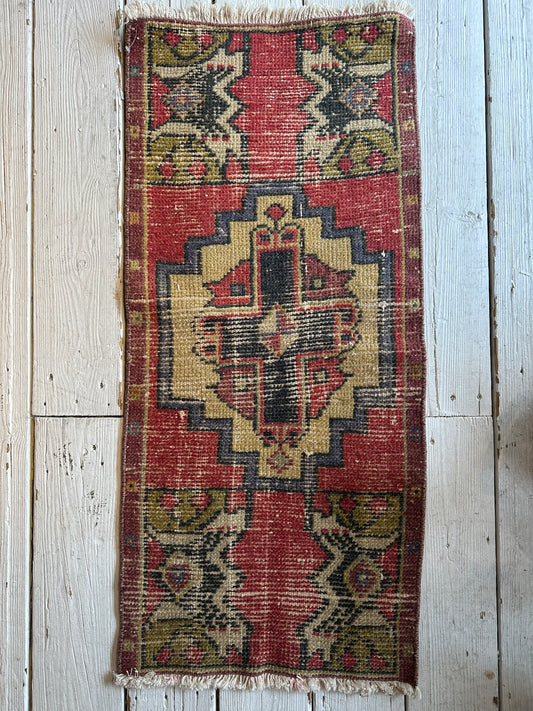 Vintage Turkish Mini Rug