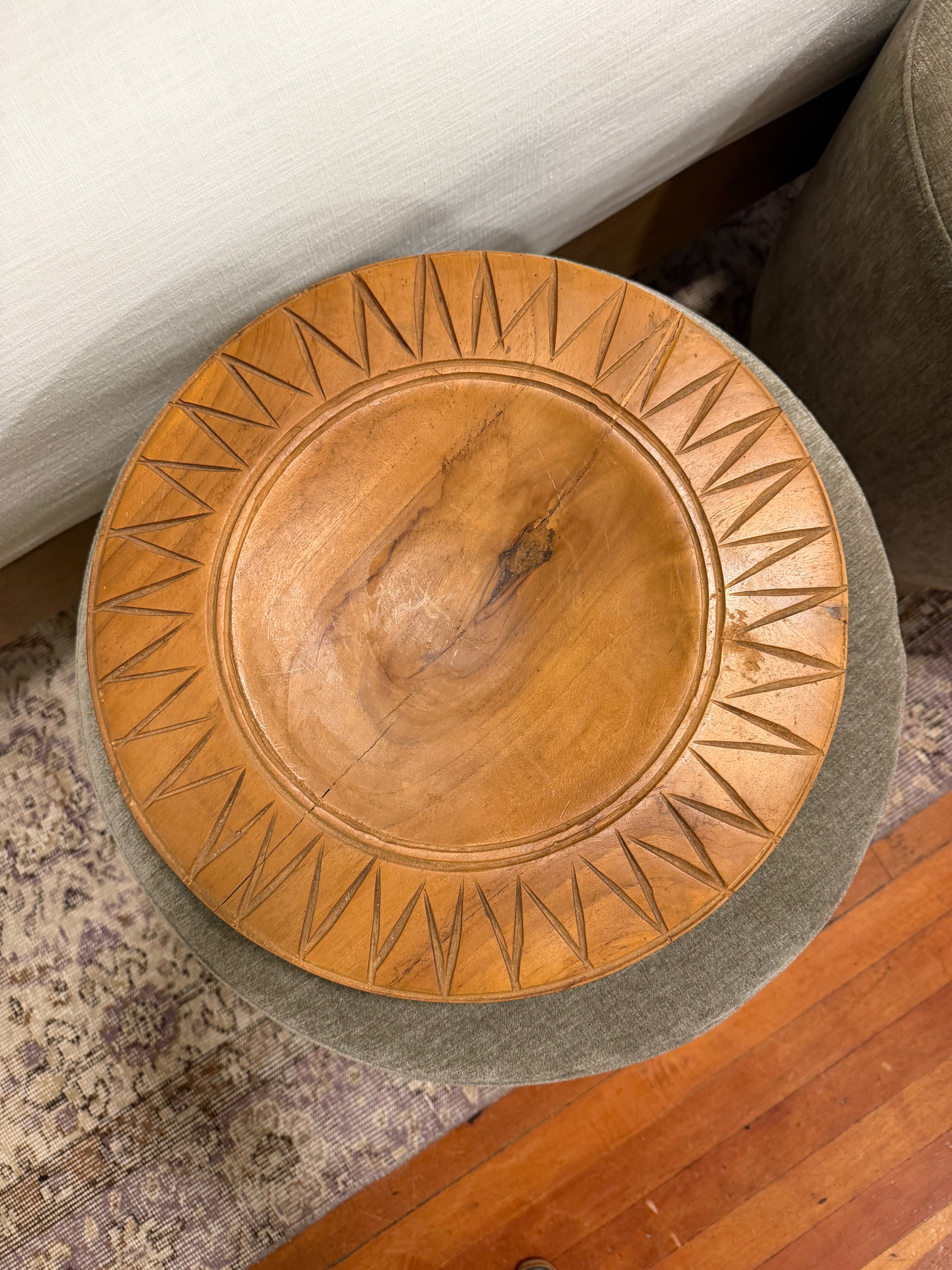 Teak Footed Bowl Sunburst