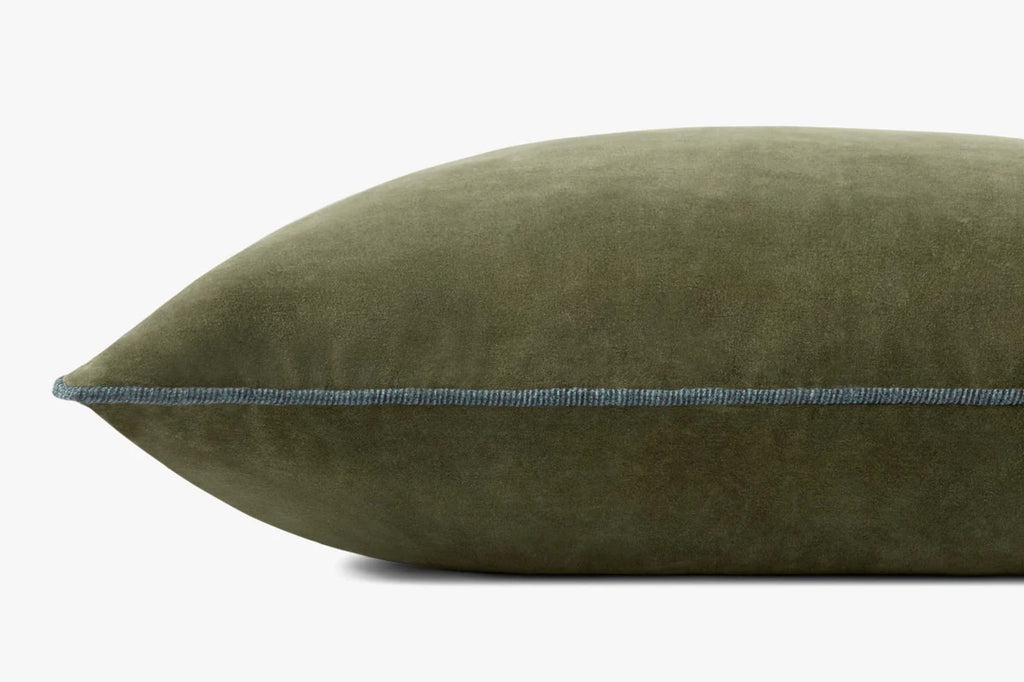LIZA Green Pillow 16'' x 26'' / Down-Filled