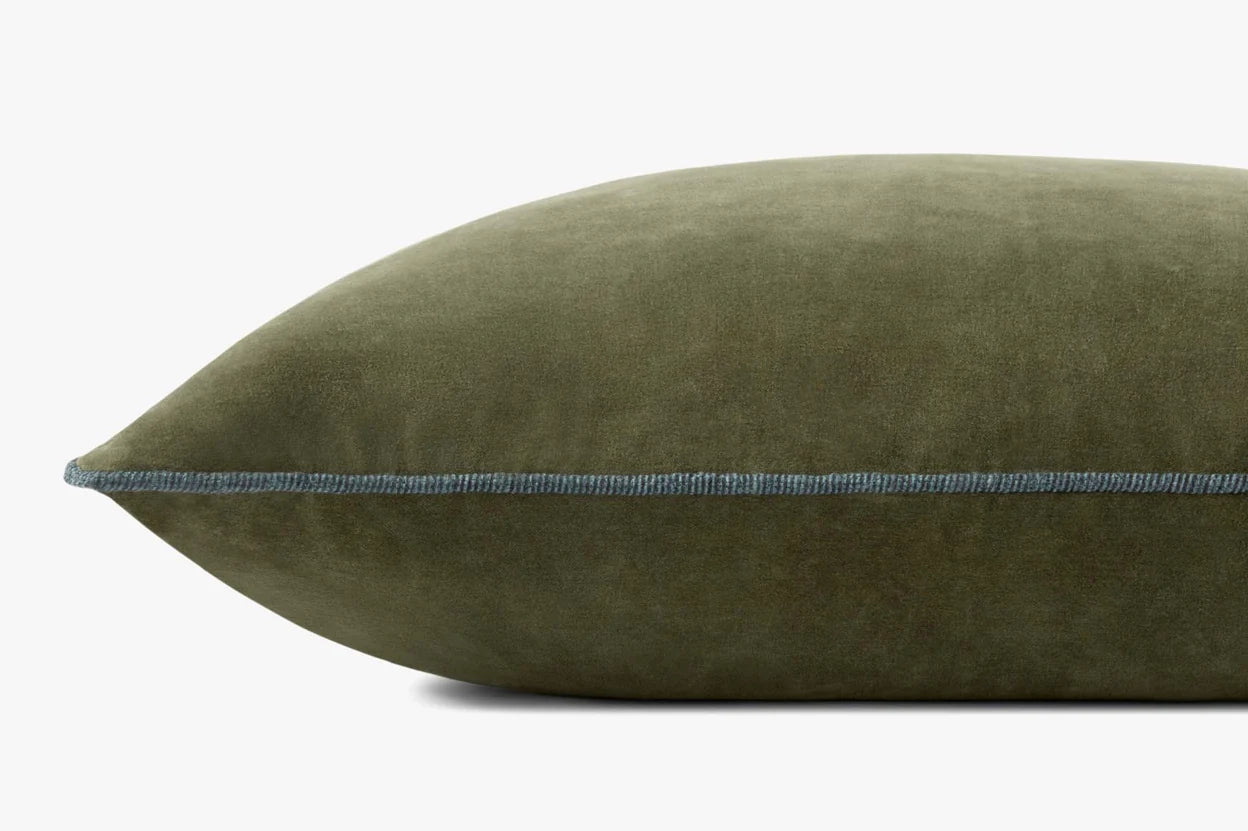 LIZA Green Pillow 16'' x 26'' / Down-Filled