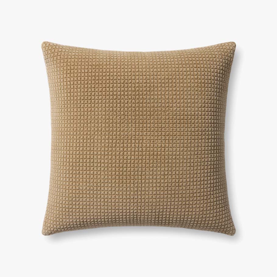 TEXTURED TAN PILLOW