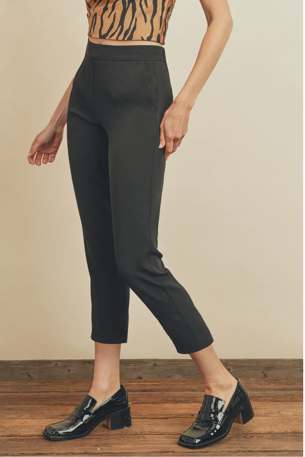 Stacy Cropped Pants - Black