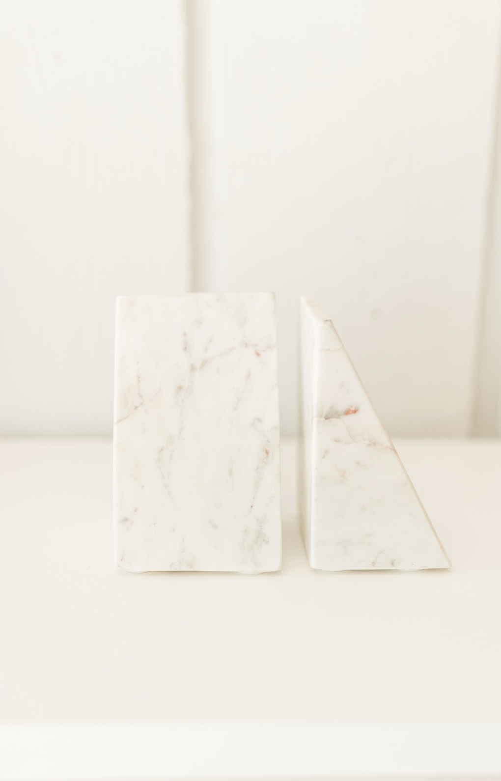 Triangle Marble Bookends
