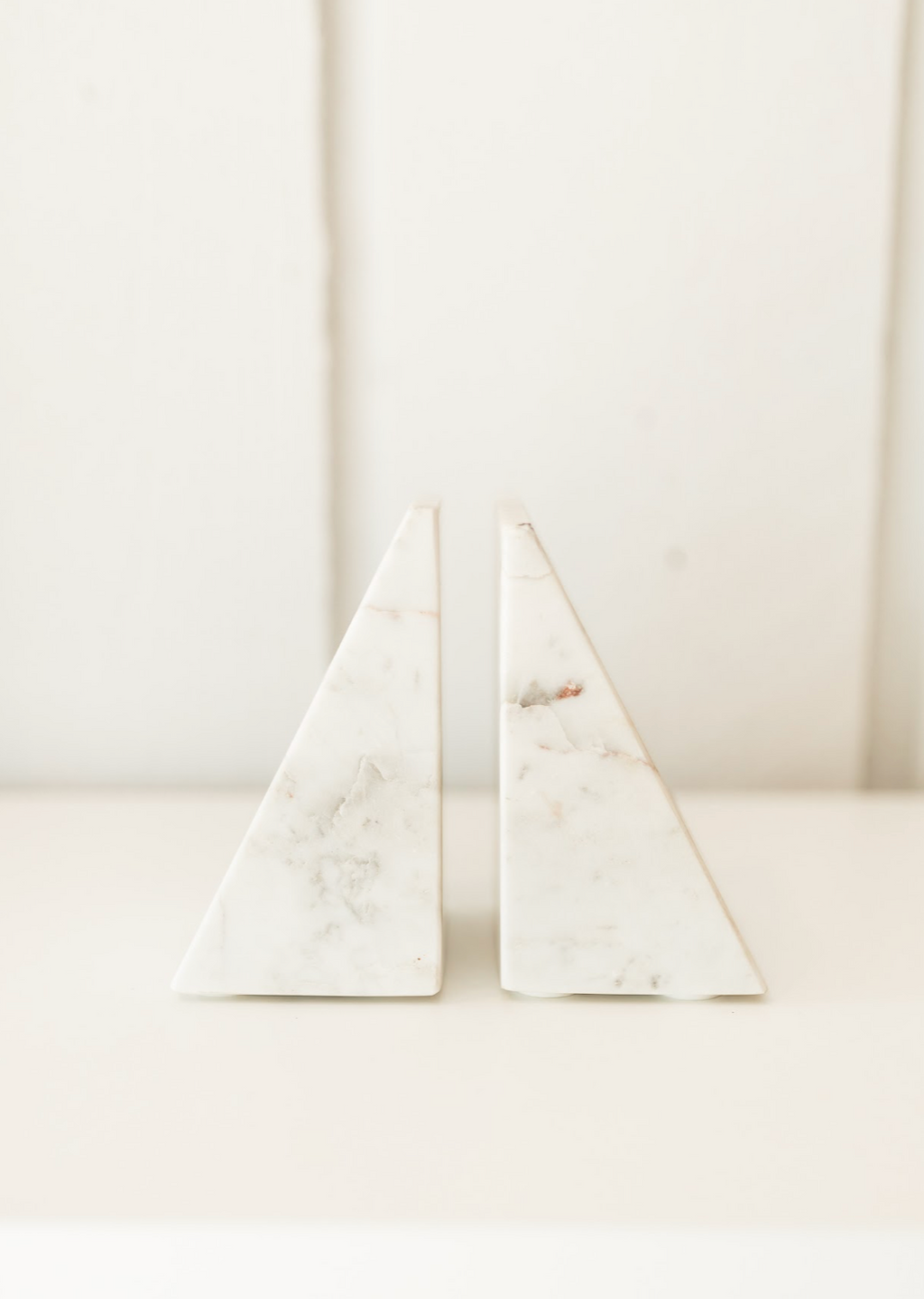 Triangle Marble Bookends