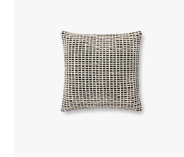 Black & Ivory Grid Pillow