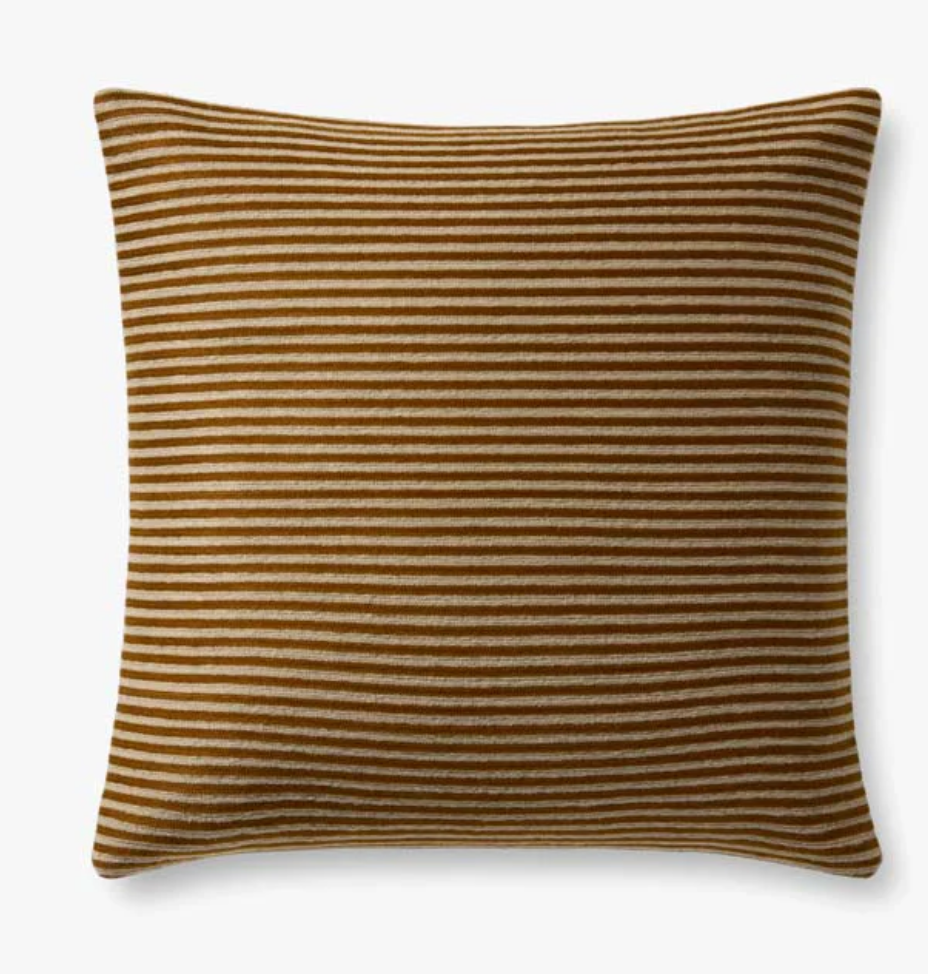 Striped Mustard Pillow