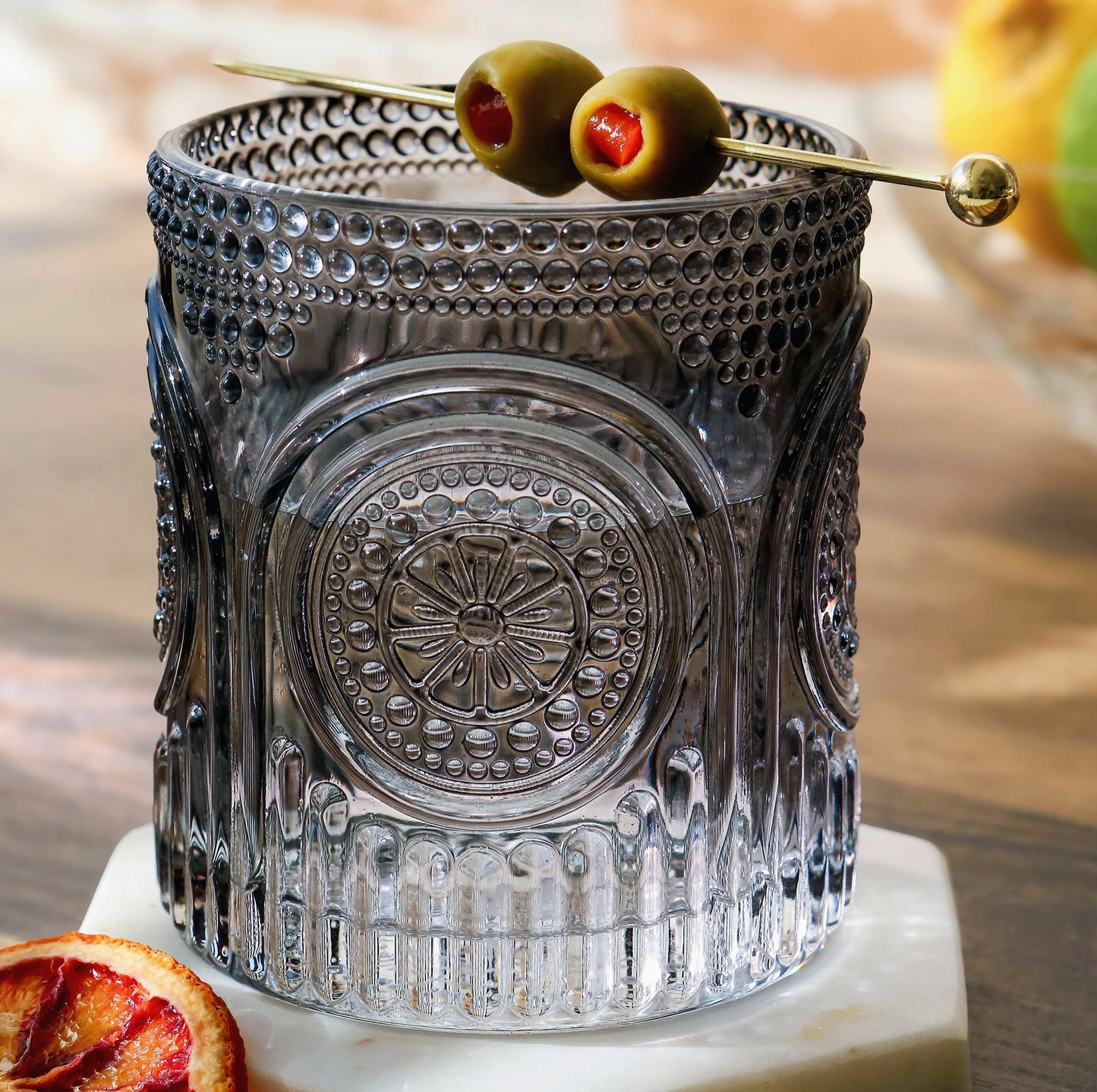 Beaded Floral Drinkware Set