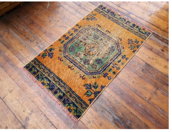 Vintage Turkish Mini Rug