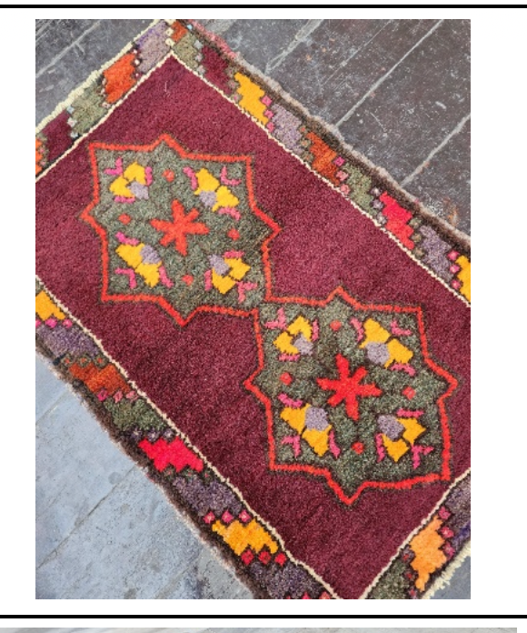 Vintage Turkish Mini Rug