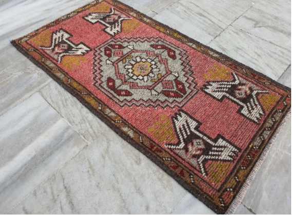 Vintage Turkish Mini Rug
