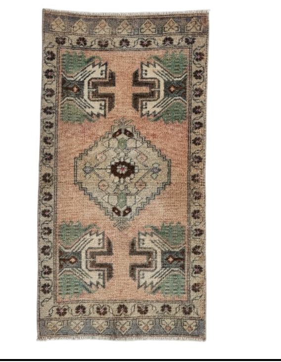 Vintage Turkish Mini Rug