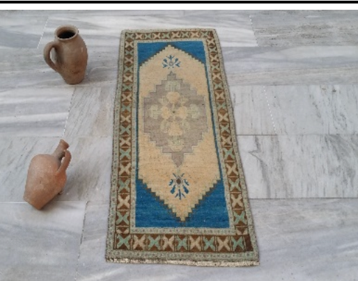 Vintage Turkish Mini Rug