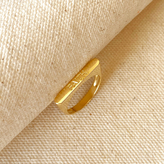 Faith Engraved Ring