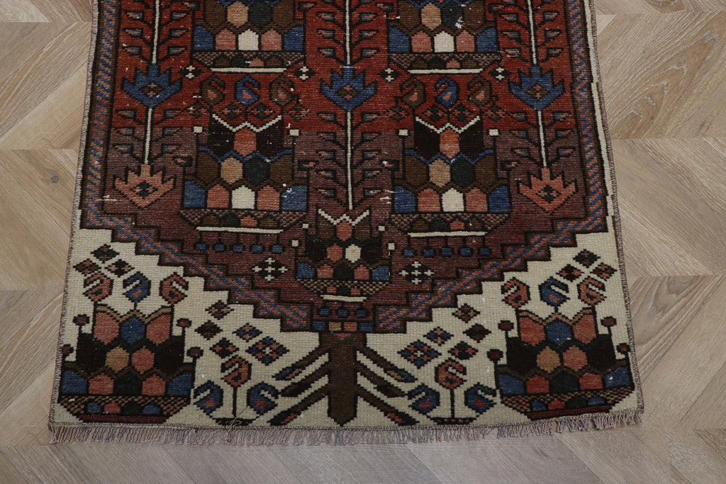 Vintage Turkish Anatolian Wool Runner Rug 3x9