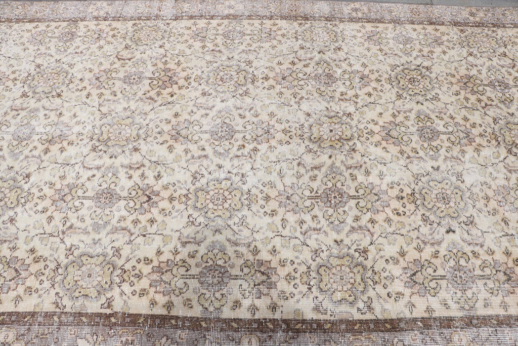 66" x 102" Vintage Turkish Anatolian Oushak Wool Rug