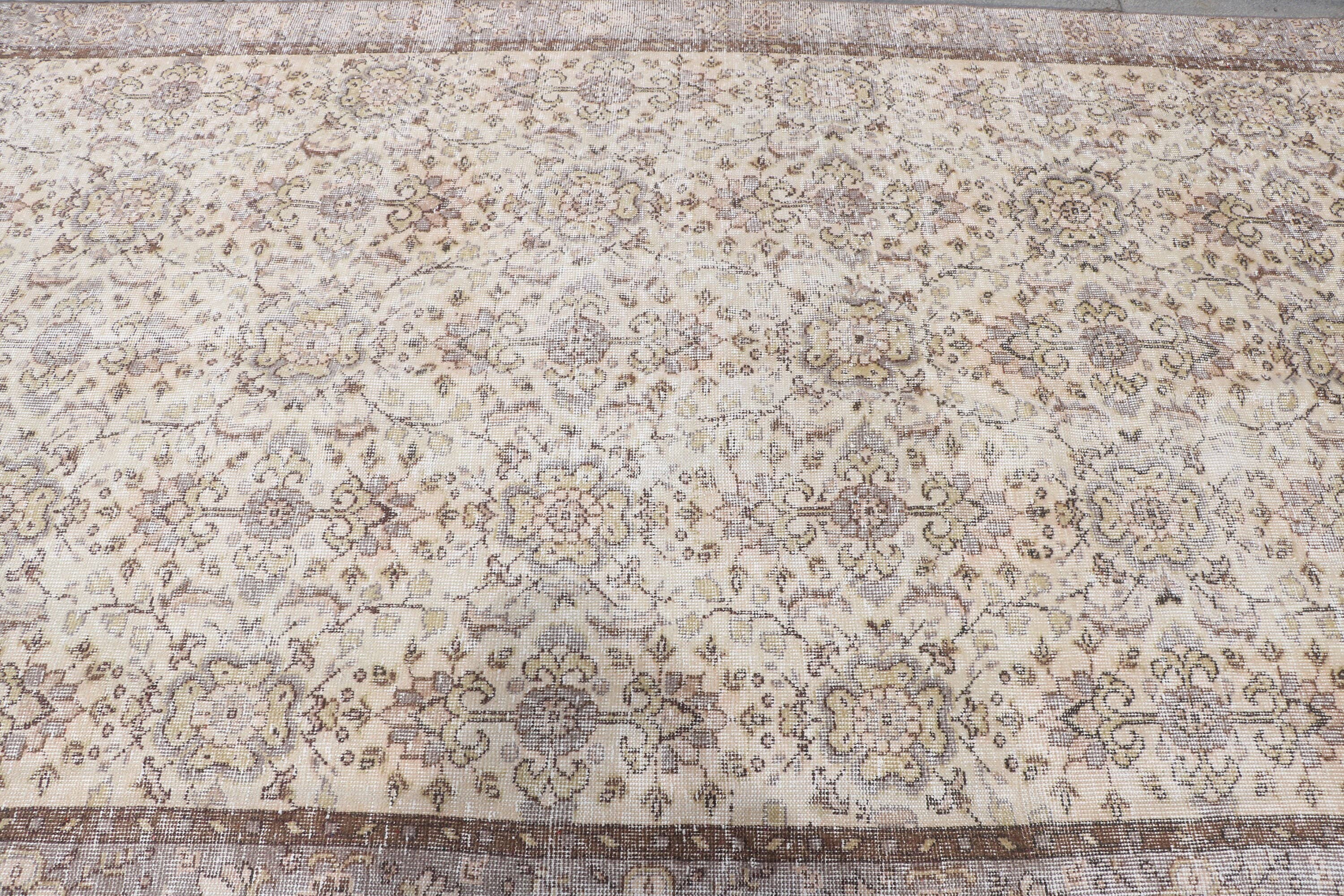 66" x 102" Vintage Turkish Anatolian Oushak Wool Rug