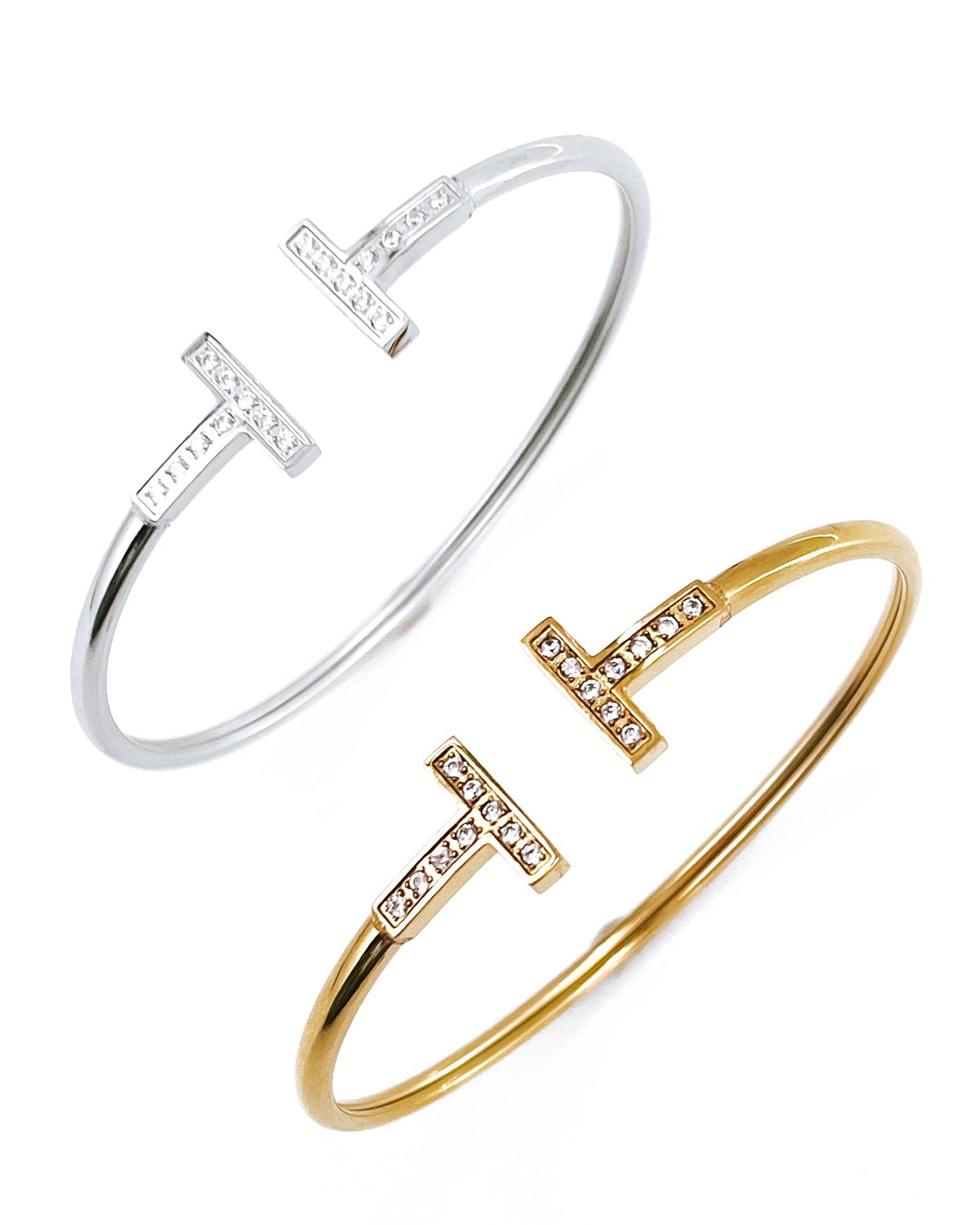 Agnes Crystal Bangle Bracelet || Choose Color