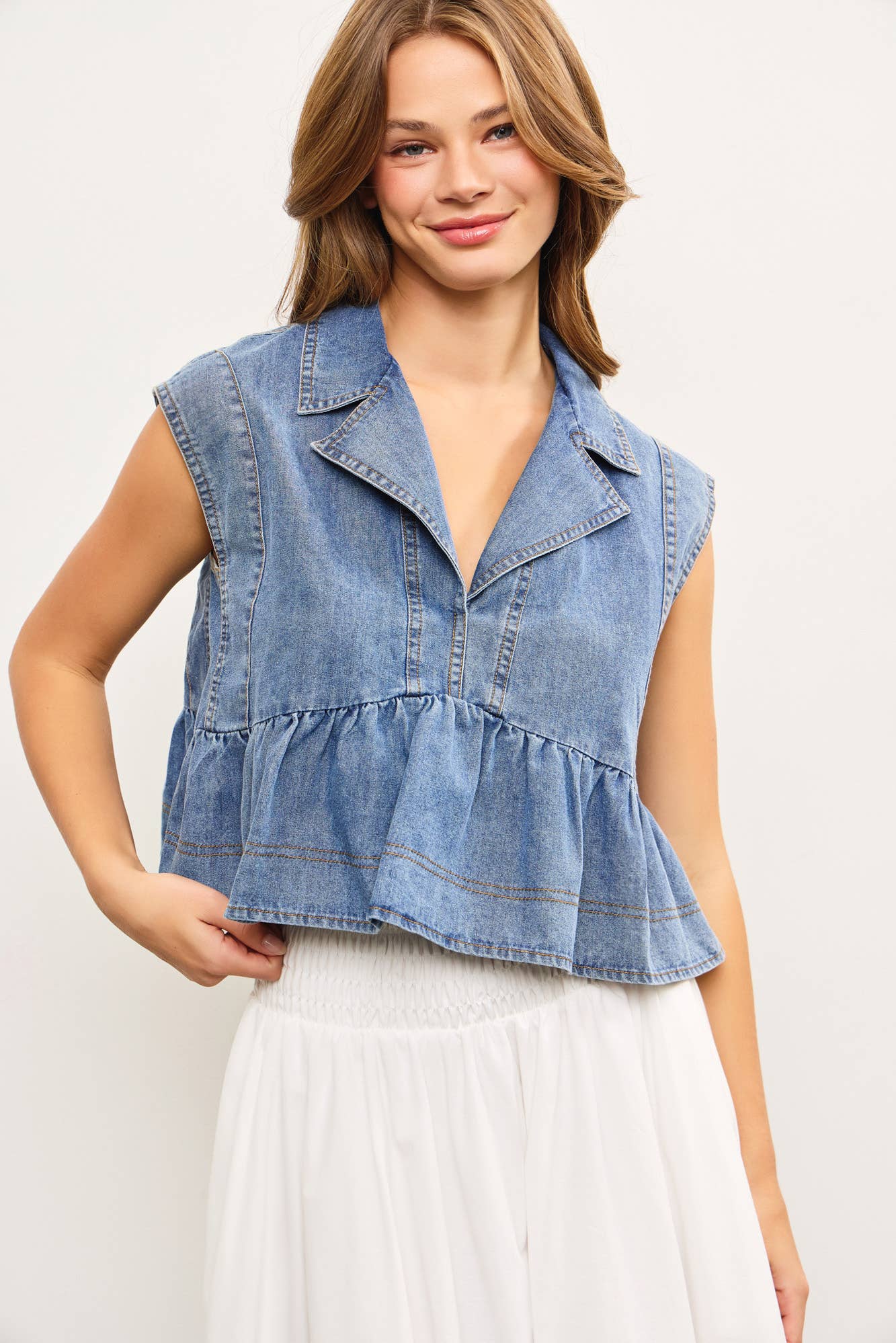 Daphne Denim Top