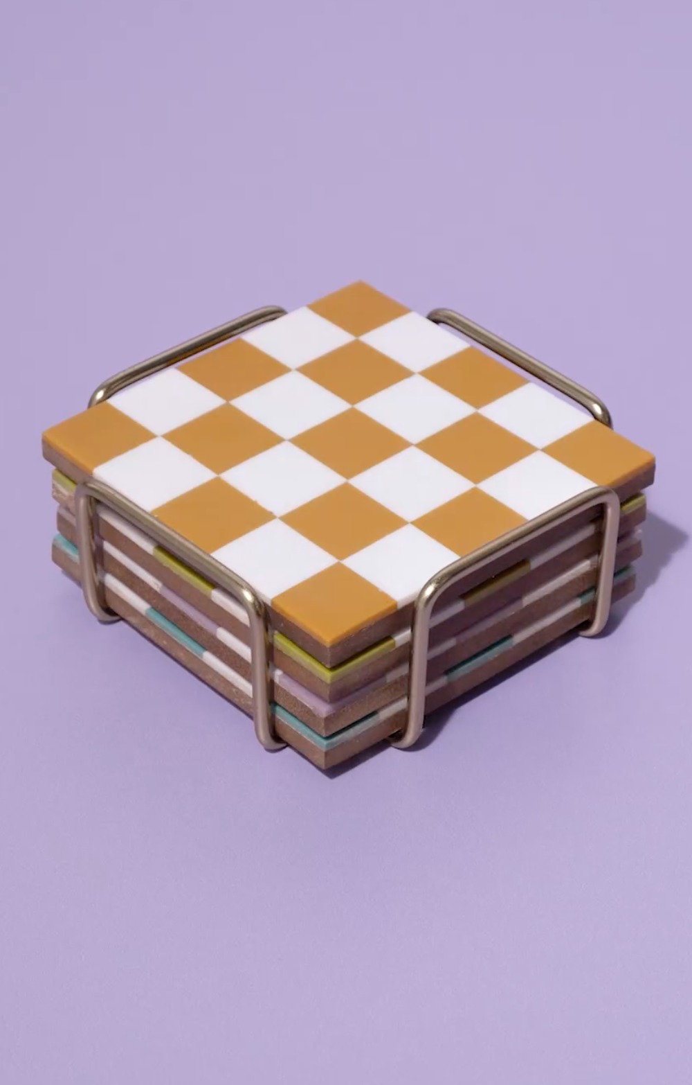 Colored Checkered Coasters