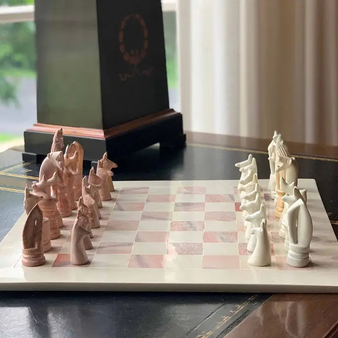 Soapstone Hand-Carved Chess Set
