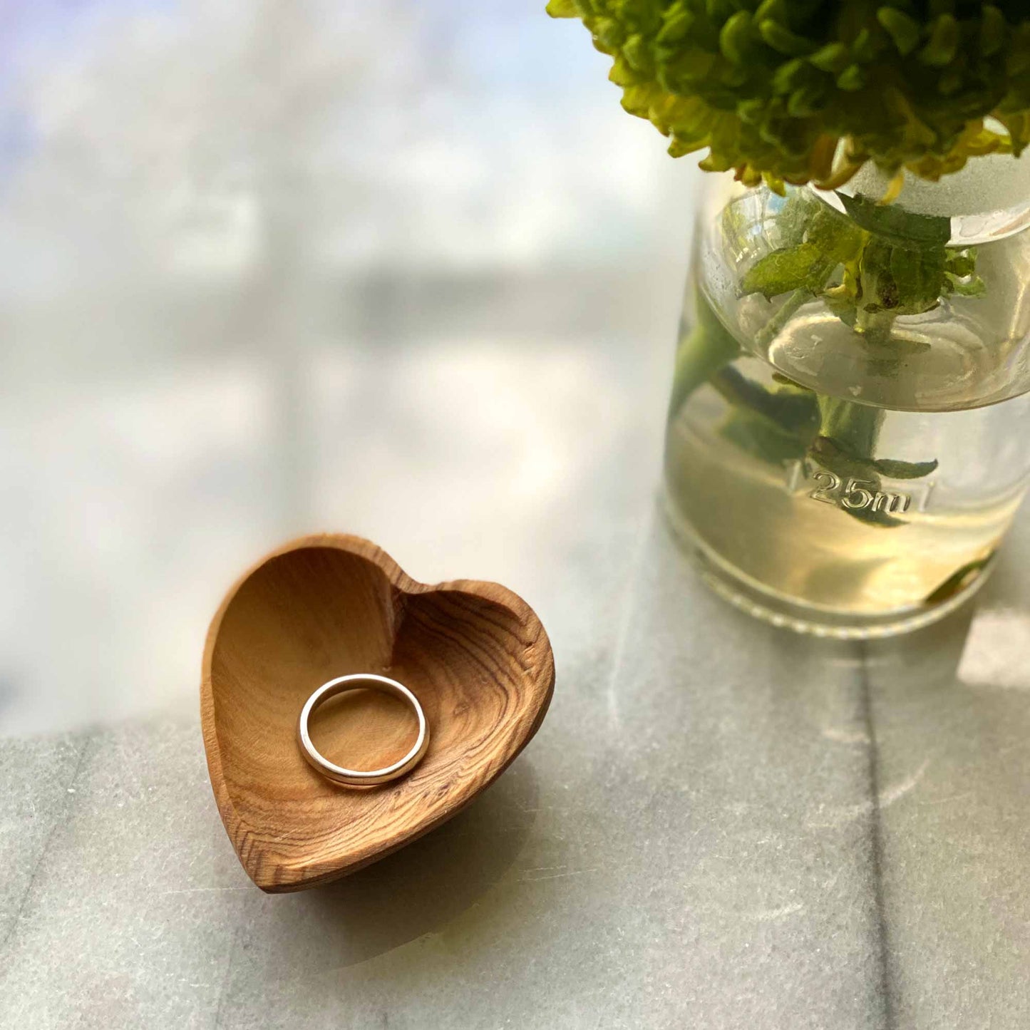 Petite Olive Wood Heart Bowls