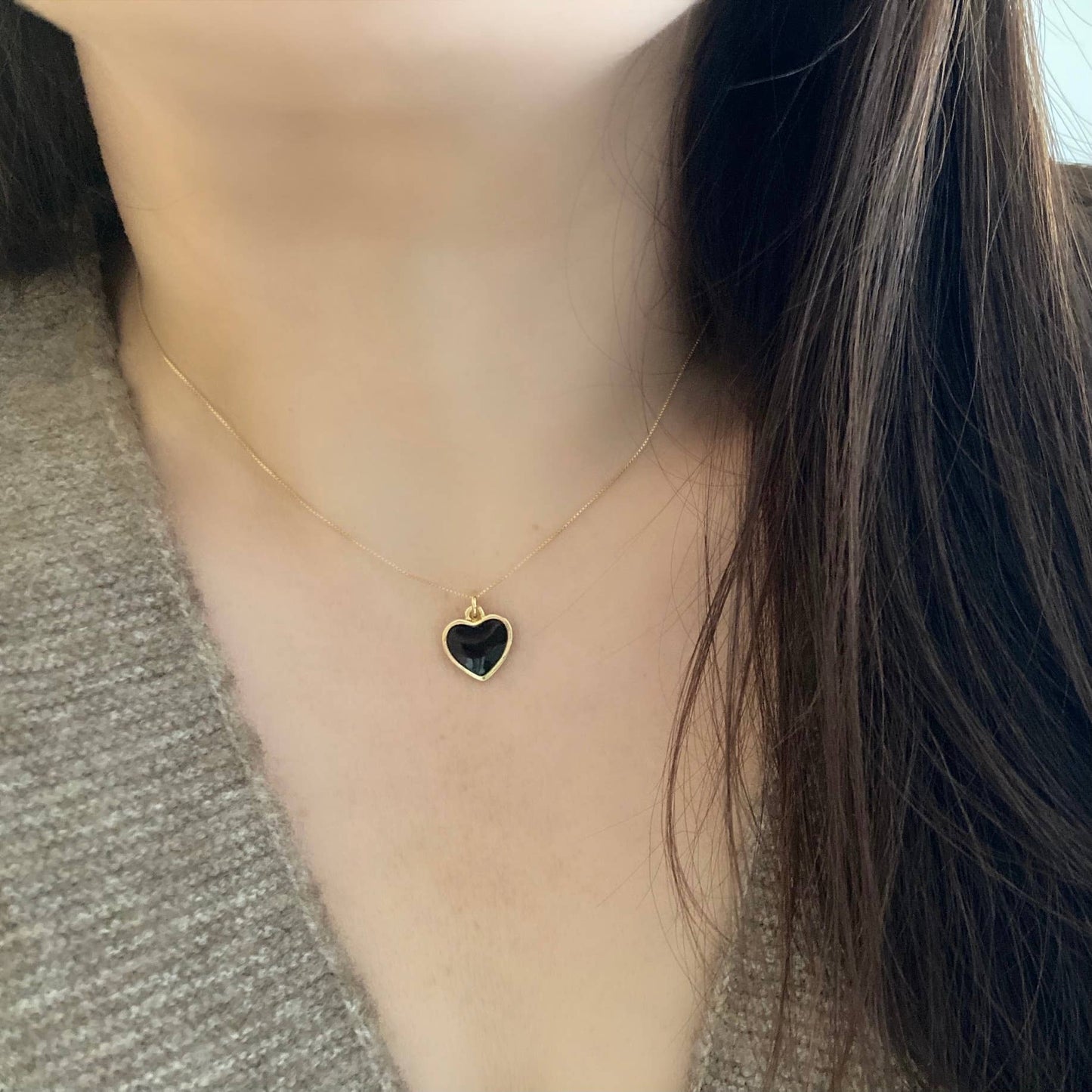 Black Heart Necklace