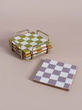 Colored Checkered Coasters
