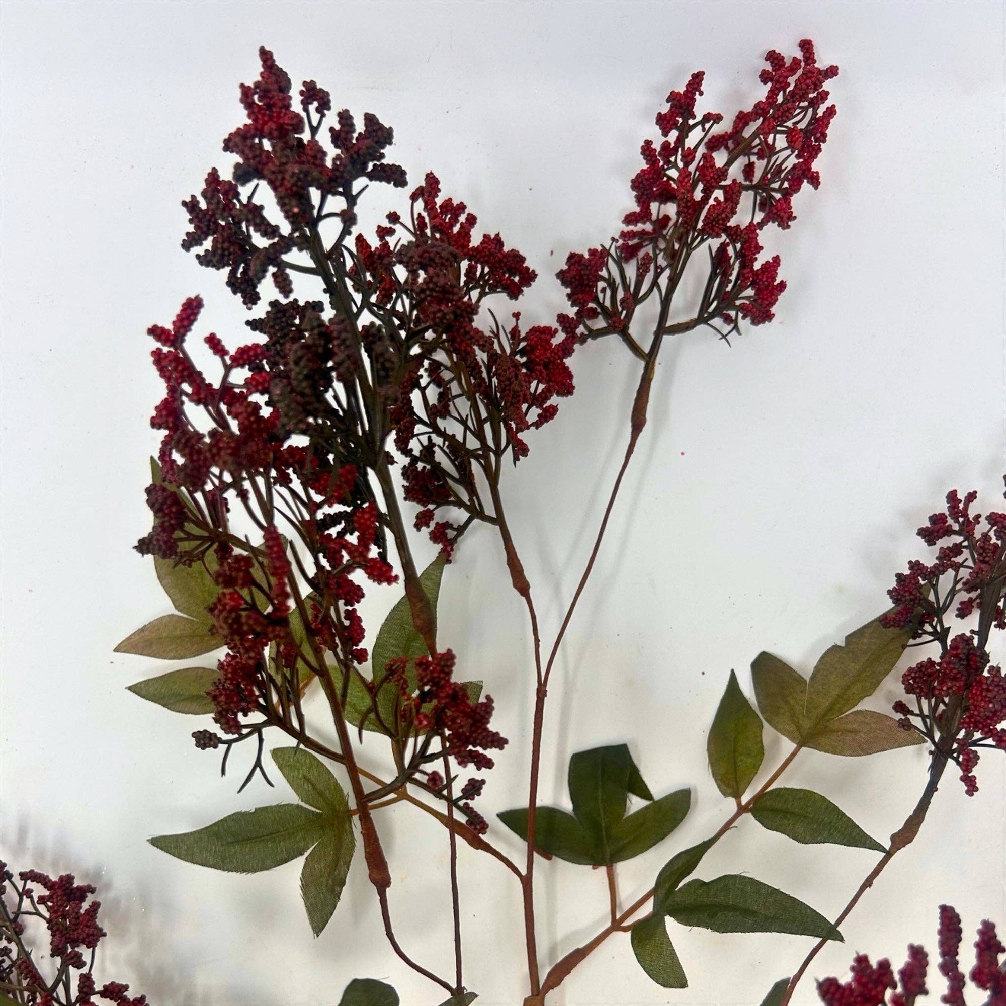 Faux Nandina Berry Stem