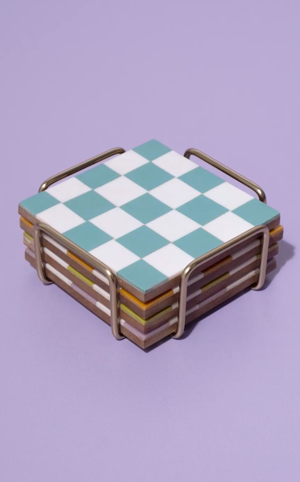 Colored Checkered Coasters
