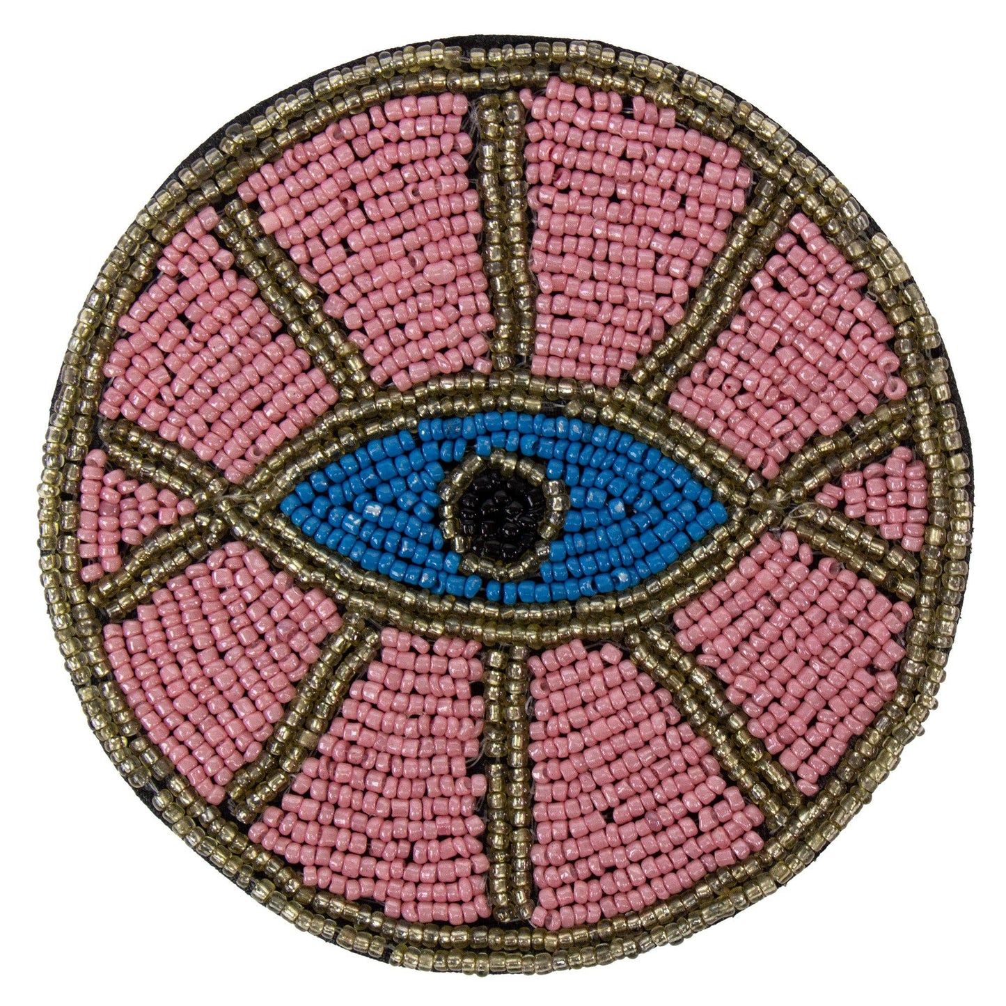Coasters Pink Evil Eye Beaded, Set of 4