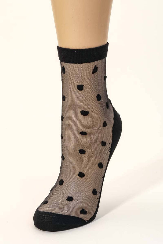 Polka Dot Mesh Socks