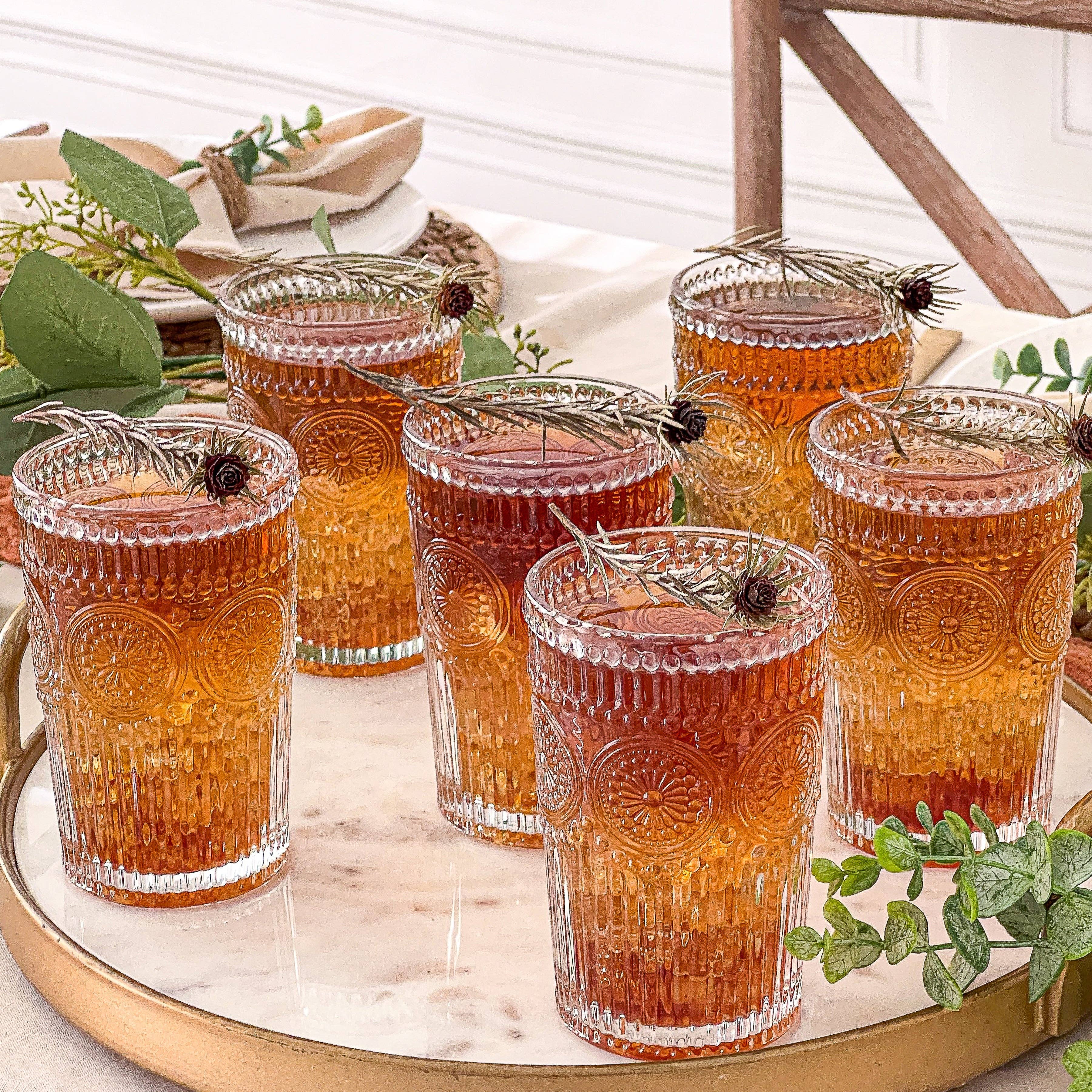 Vintage Textured Drinkware Set