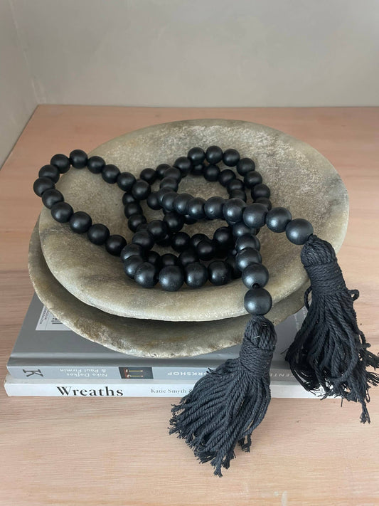 Beads Boho black natural with tassle