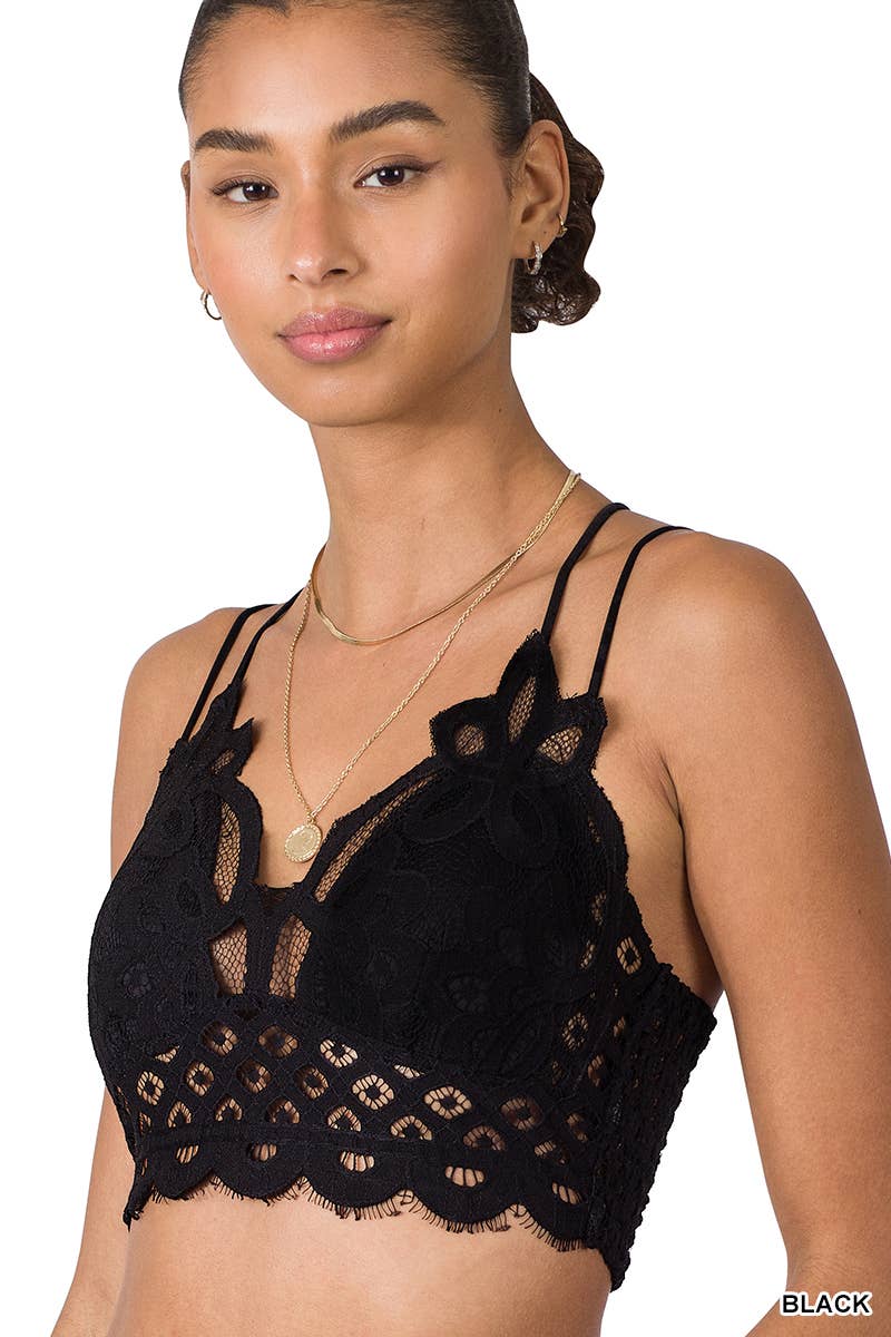 Scalloped Lace Cami Bralette