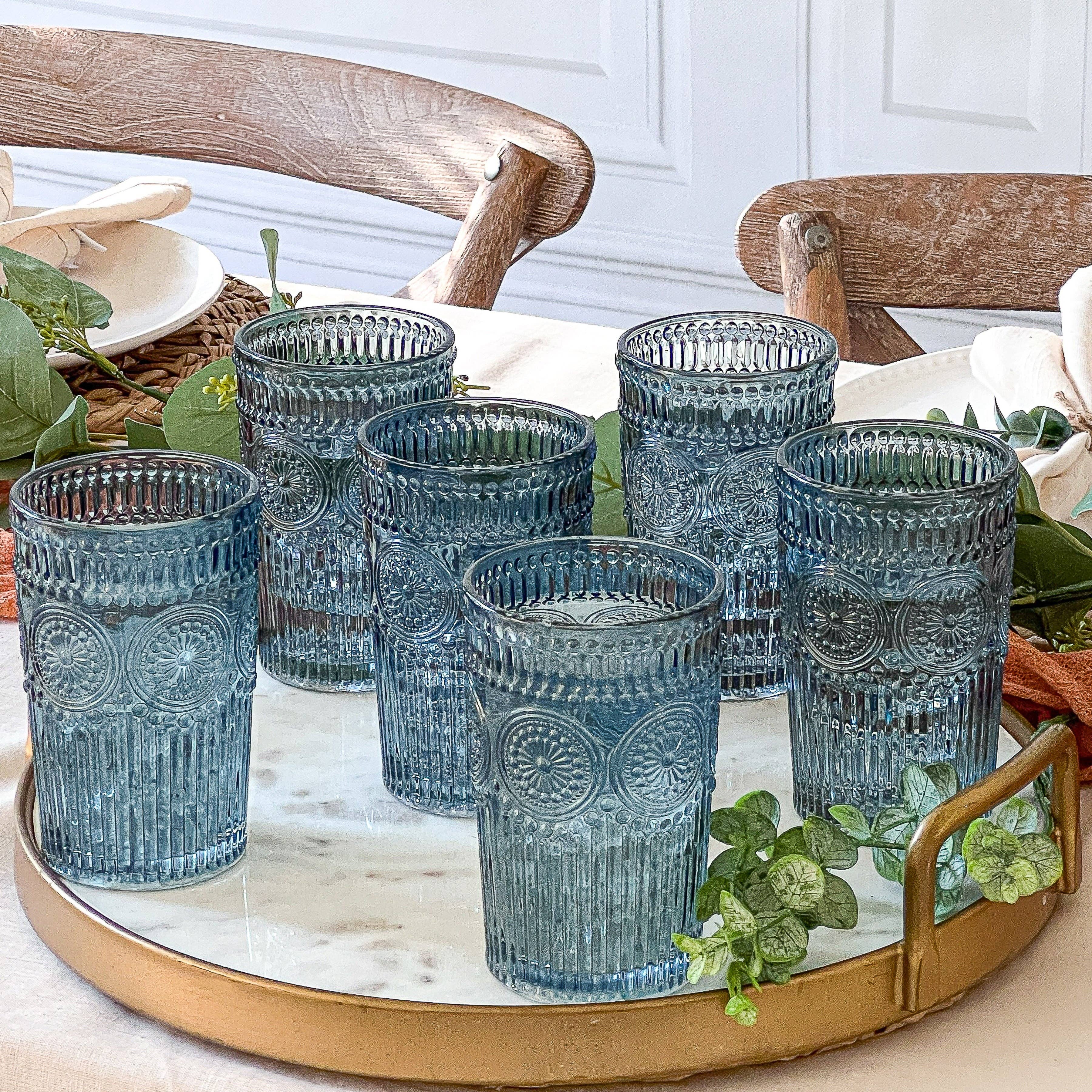 Vintage Textured Drinkware Set