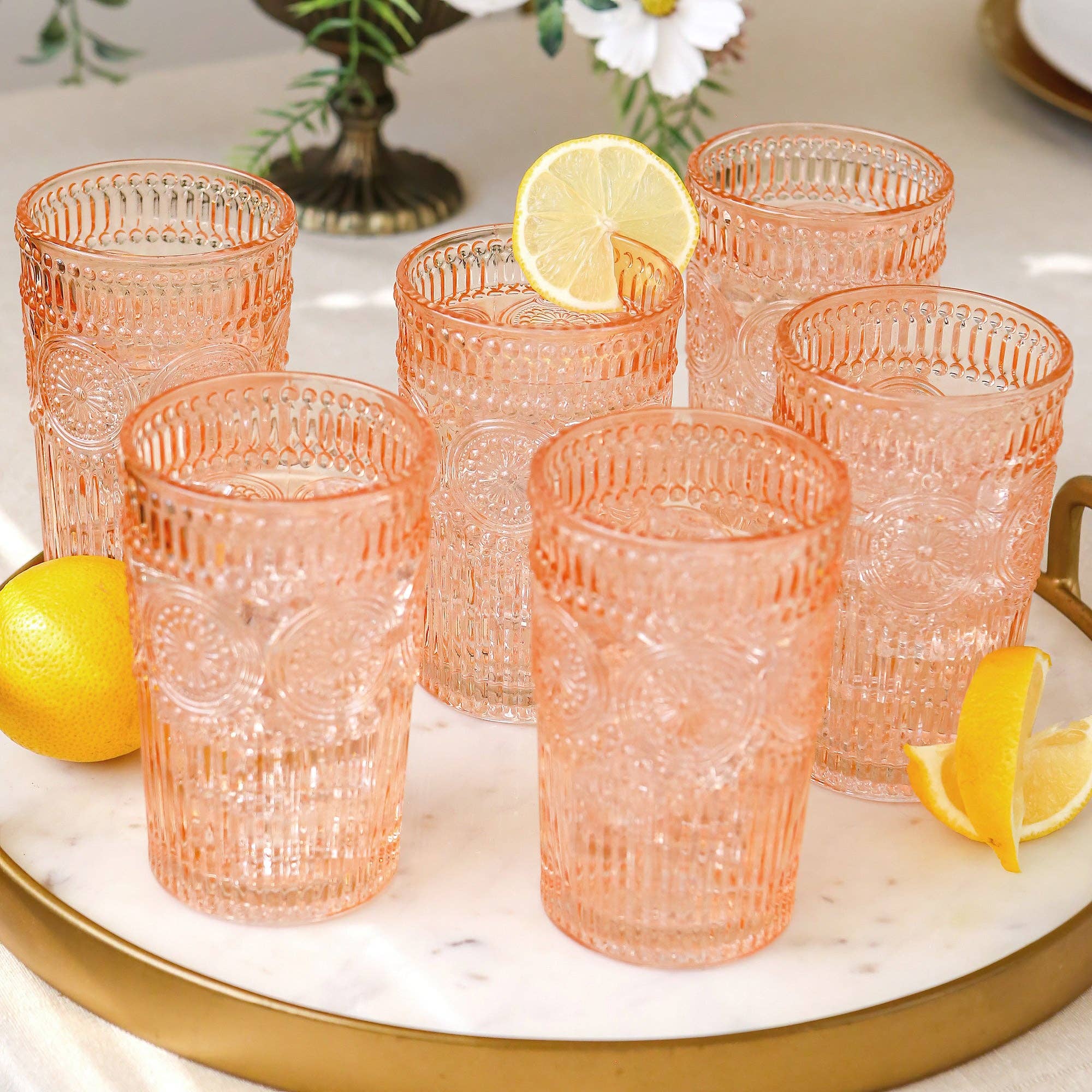 Vintage Textured Drinkware Set