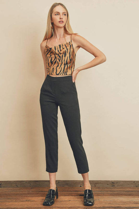 Stacy Cropped Pants - Black