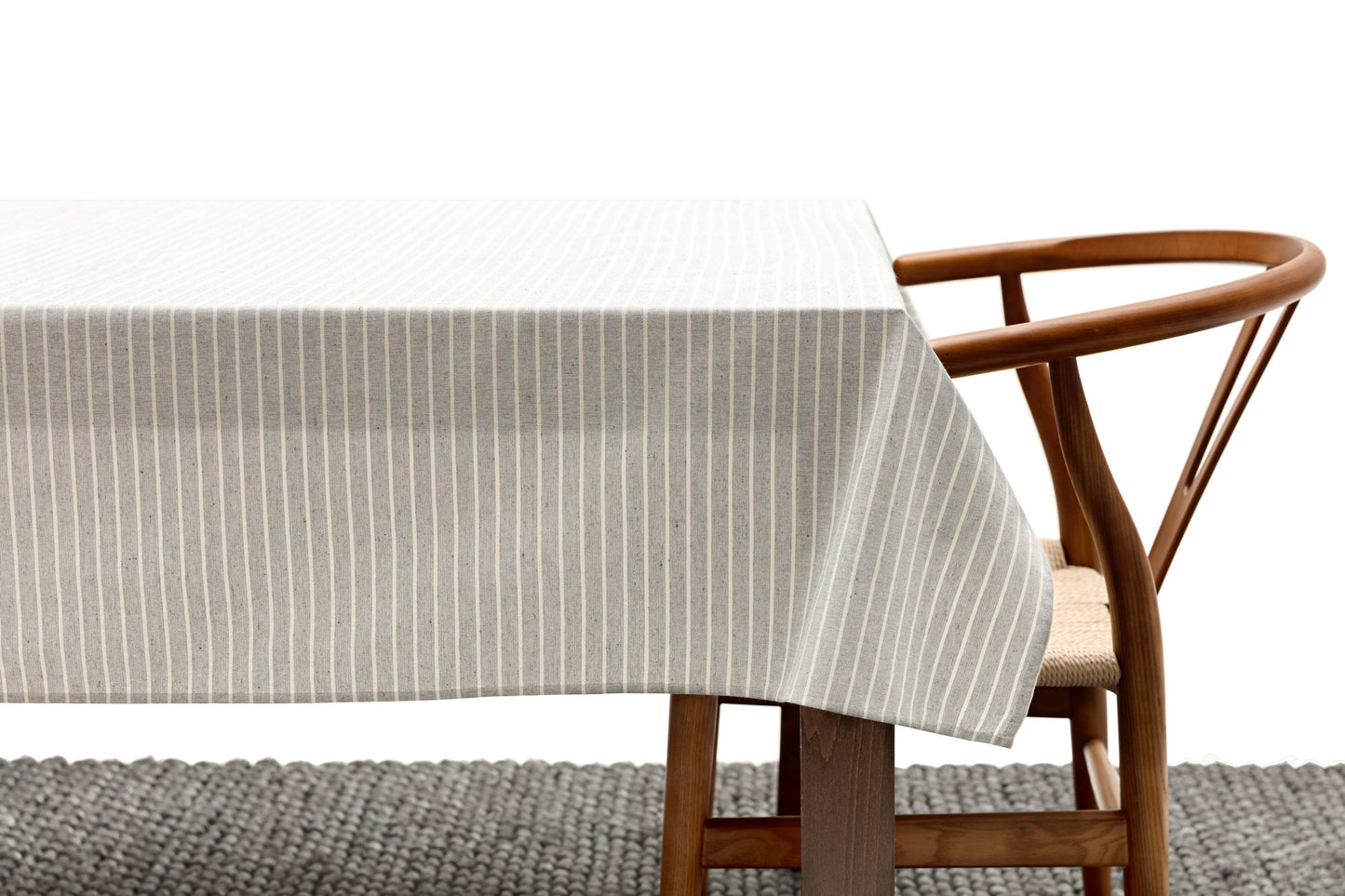 MEEMA - Tablecloth / Grey Striped 60 x 120"