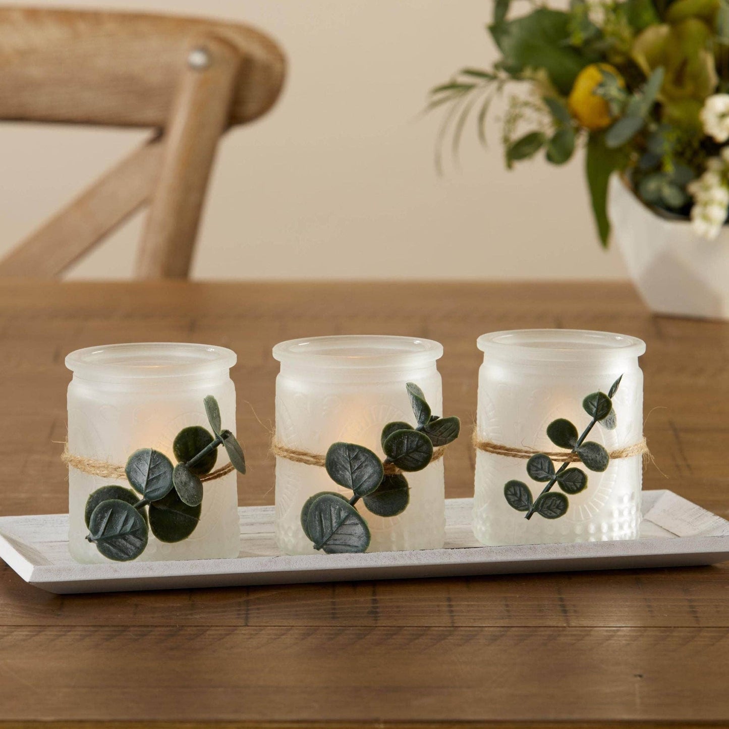 Candle Holder Tray Set