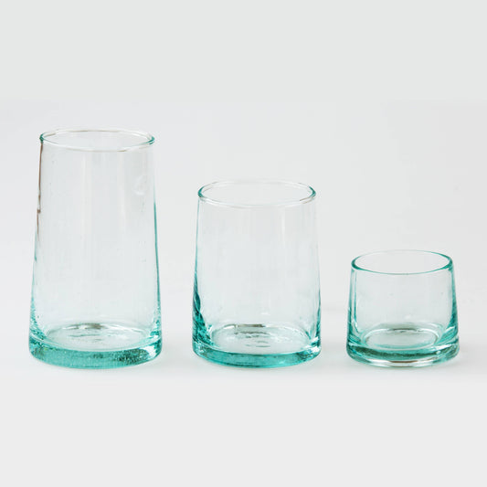 Drinkware Moroccan Tumblers Narrow - 100% Hand blown Recycled Glass